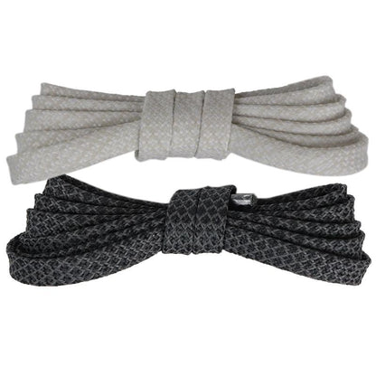 7MM Shoe Accessories Flat Type Black White Reflective Laces Top Shoelaces Glow In The Dark Easy