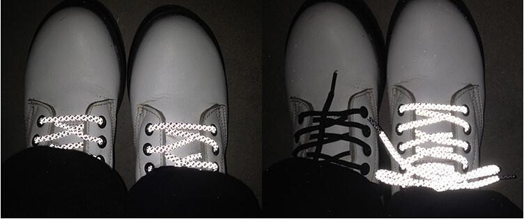 Fluorescent Highlight 3M Reflective Laces Sneaker Rope Shoelaces Athletic KIDS Bootlace For V2 350