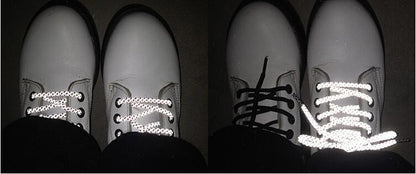 Fluorescent Highlight 3M Reflective Laces Sneaker Rope Shoelaces Athletic KIDS Bootlace For V2 350