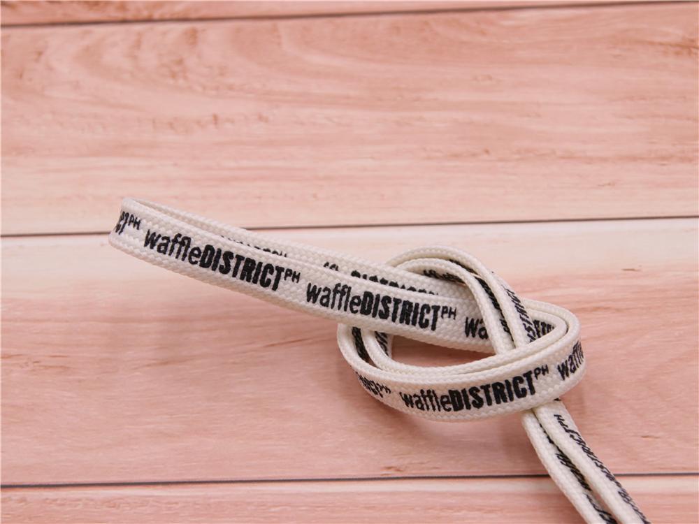 Double Sides English Letter Print Shoelace Polyester Flat Shoe Laces Clothing Sport Bootlaces For