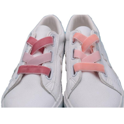 60-180cm Length 1.27 Cm Width Velvet Surface Shoelaces Women Men Black White Colorful Sports Casual