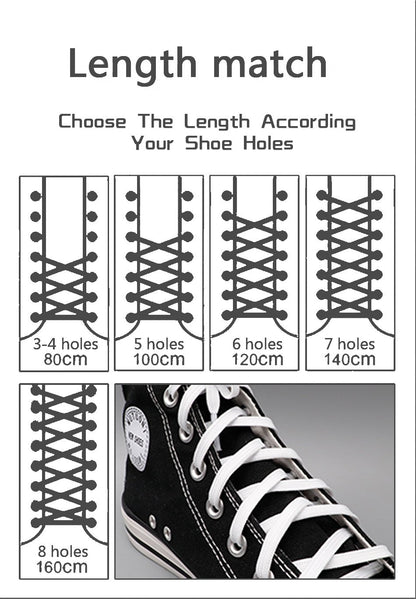 6MM Shoe Accessories White Black Double Layer Polyester Shoelaces Women Sneaker Flat Type Solid