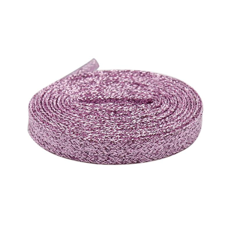 7MM Metallic Yarn Flat Laces Durable Material Making Pretty&Gorgeous Lady Boot Easy Lacets