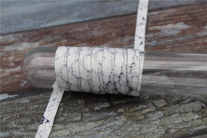 8MM White Black Glacier Frozen Stone Textur Shoelaces Unisex For Zapatillas Mujer Flat Perfect Shoe