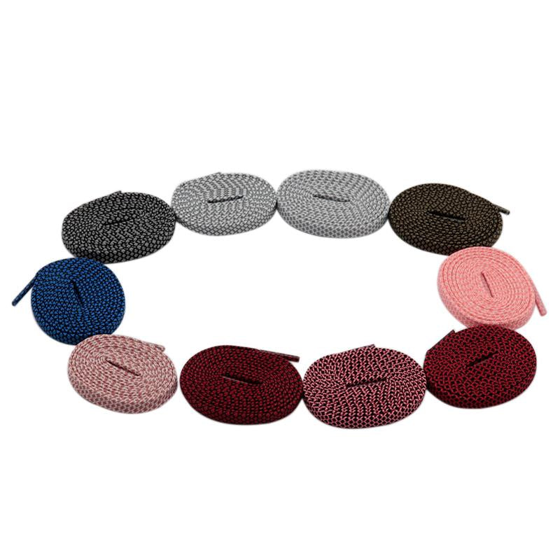 Nice Shoelaces Clothing 7MM Double Layer Polyester Laces Tight Stitch Weaving Process Top Quality