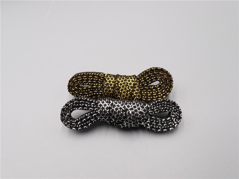 8MM A Pair Shoe Accessories Cheaper Metallic Yarn Shining Shoelaces Rough Texture For Business Men
