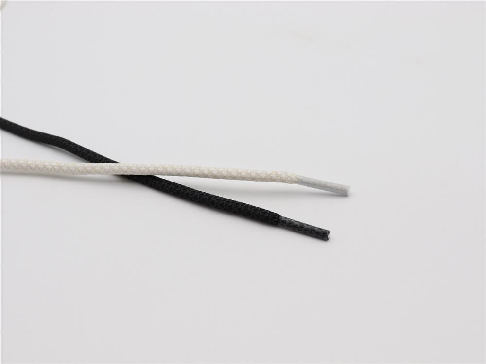 Shoe Accessories 4.7MM Black White Reflective Glowing shoestring 120CM Polyester Shoe Ropes Strong