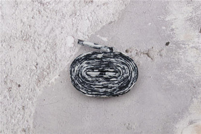 8MM Flat Type Shoe Accessories Wide Canvas Ropes Top Waist Laces Sneakers Women Men Black White Easy