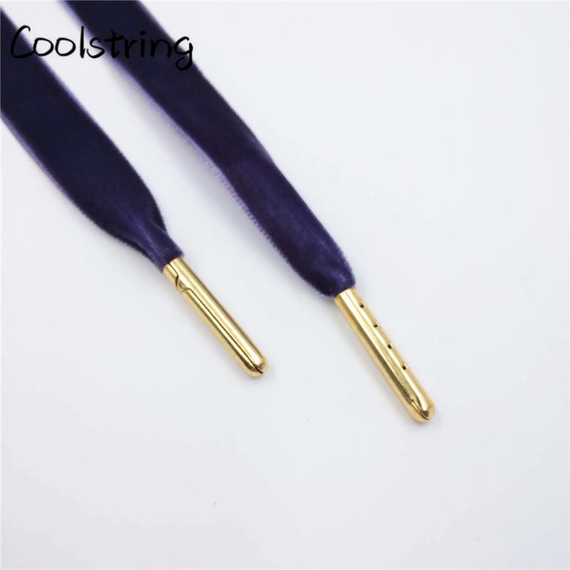 60-180cm Length 1.27 Cm Width Velvet Surface Shoelaces Women Men Black White Colorful Sports Casual