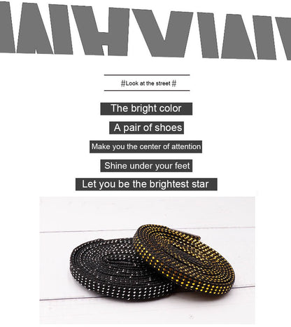 8MM Nice Shoe Accessory Charmed Metallic Yarn Laces Business Women Sneaker Boots Canvas Cords 2021