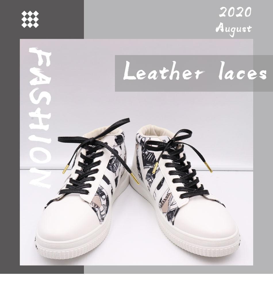 7MM Top Shoe Accessories Black Solid Color Flat Shoelaces Business Boots Canvas Shoes For Office
