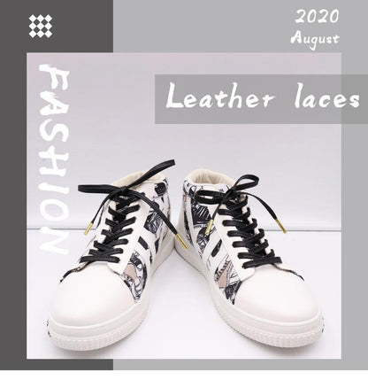 7MM Top Shoe Accessories Black Solid Color Flat Shoelaces Business Boots Canvas Shoes For Office