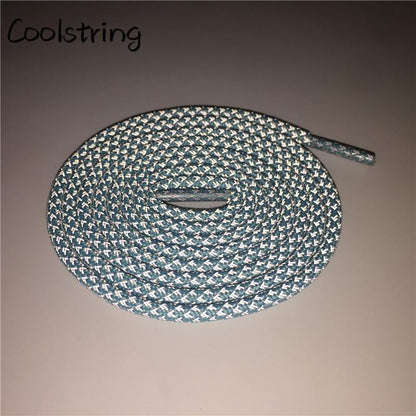 Highlight 3M Round Reflective Shoelace Colored Shoe String Cool Grey Lace Customized Safety Easy Tie
