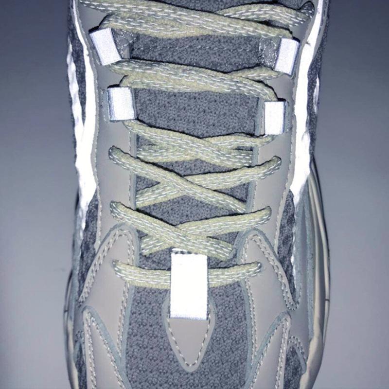 6MM Oval Reflective 3M Semicircular Ropes Athletic Highlight Shoe Latchet Grey Beige Eye-Catching