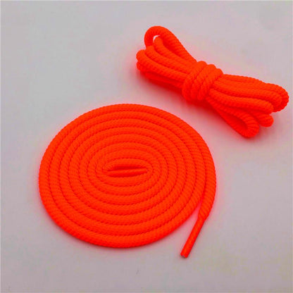 Bright Color 5mm Spiral Round Polyester Shoelaces novelty Sports Bootlaces For Mountaineering