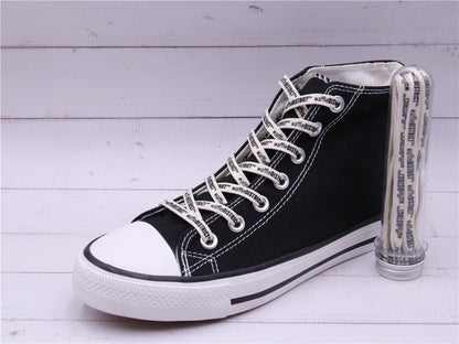Double Sides English Letter Print Shoelace Polyester Flat Shoe Laces Clothing Sport Bootlaces For