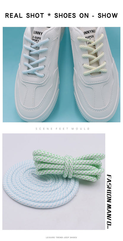 4.5MM Polyester Light Colorful Series Couple Clothing Matching Fashion Sneaker Ropes Youth Outdoor