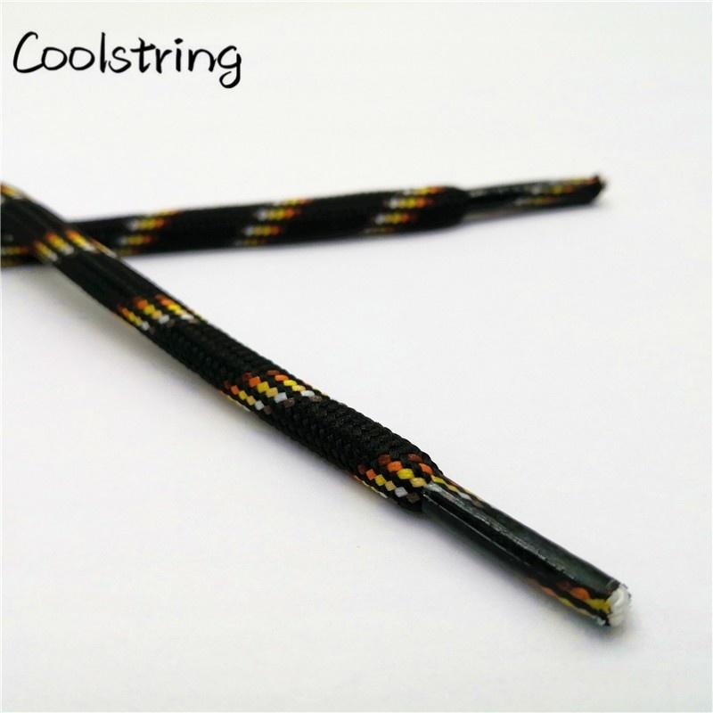 6mm Thick Round Rope Shoelaces Boots Outdoor Sport Casual Round Shoe Lace Colorful Black Drawstring
