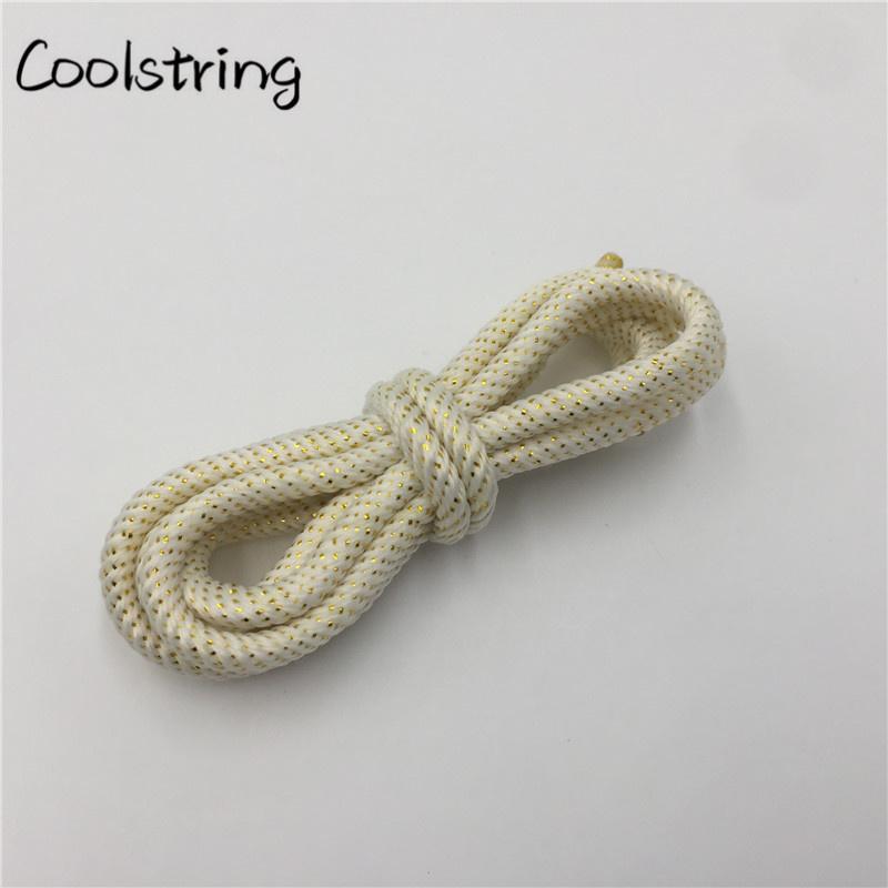 Round Spiral Pattern Shoelaces Glitter Sparkle Shoestrings Unique Flashing Dress Shoe Laces Metallic