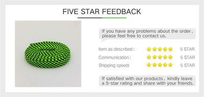 7mm Premium Black-Green Striped Flat Polyester Shoelaces For Boots lacet Casual Canvas Sneaker Easy