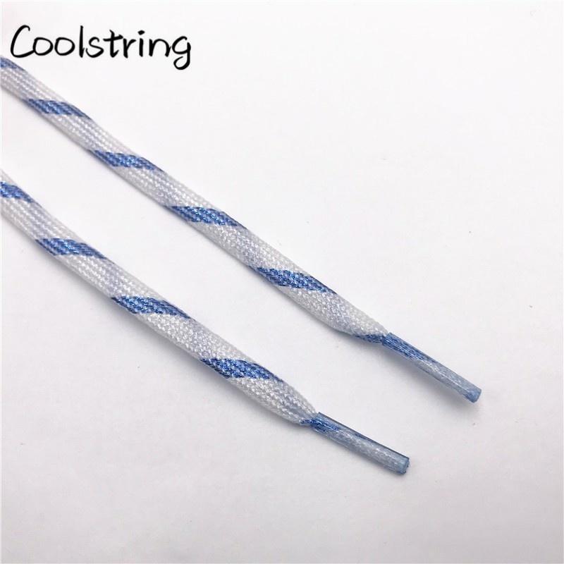 7mm Double Layer Shinning Colorful Glitter Shoelaces Long Shoe Laces White Black Red Gold Silver