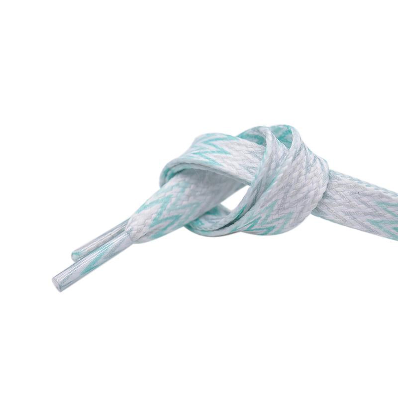 Official Weiou 8MM Grey High-End Heat Transfer Printing Freshness Lacets Mint Green Flat Shoelaces