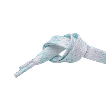 Official Weiou 8MM Grey High-End Heat Transfer Printing Freshness Lacets Mint Green Flat Shoelaces
