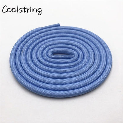 5mm Round Polyester Customized Shoelaces Green Navy Fashion Shoe Laces Extral Long Unisex Women Men