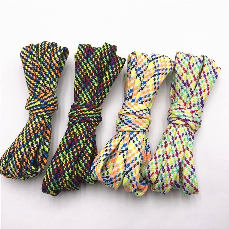 7MM Multi Color sweet Camouflage  Shoelaces Women Sneaker 2021 Casual Shoe Lacel Unisex Boots Shoe