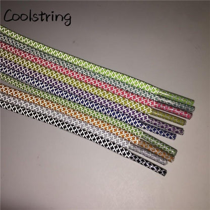 Fluorescent Highlight 3M Reflective Laces Sneaker Rope Shoelaces Athletic KIDS Bootlace For V2 350