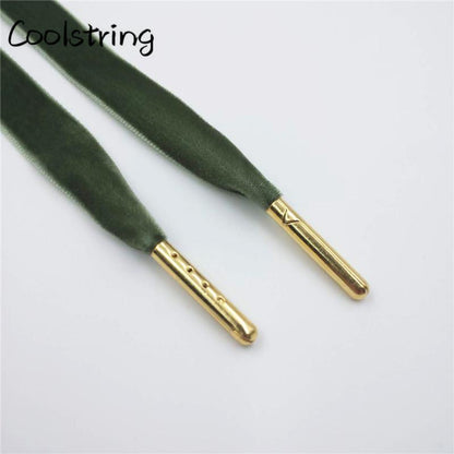 60-180cm Length 1.27 Cm Width Velvet Surface Shoelaces Women Men Black White Colorful Sports Casual
