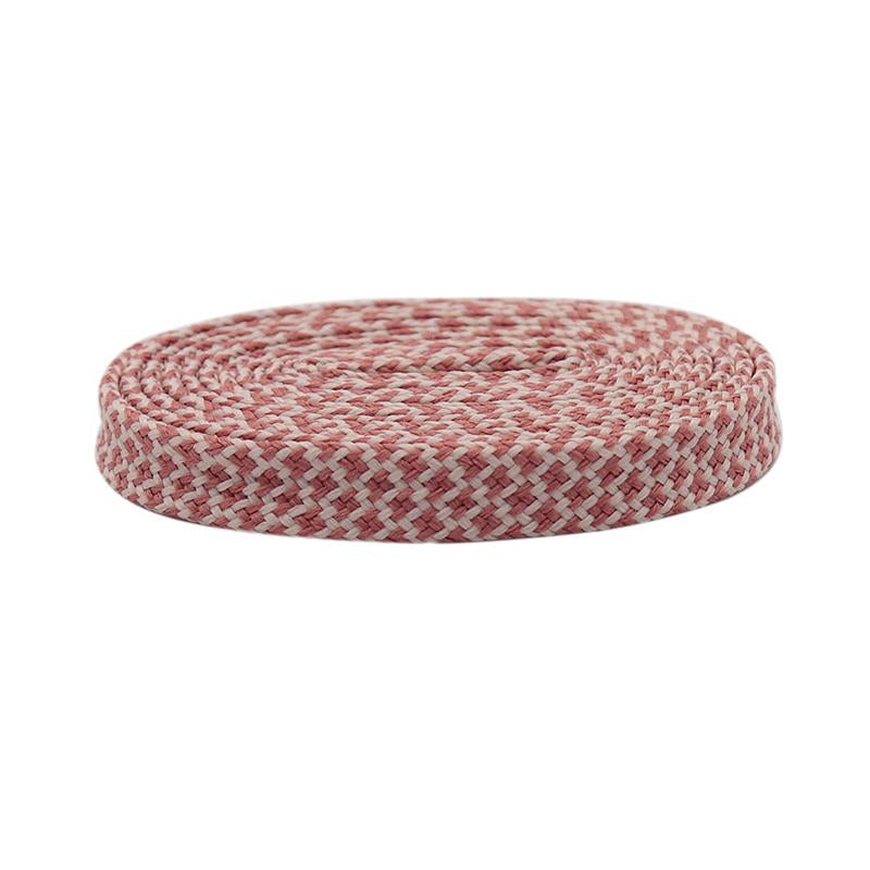 Nice Shoelaces Clothing 7MM Double Layer Polyester Laces Tight Stitch Weaving Process Top Quality