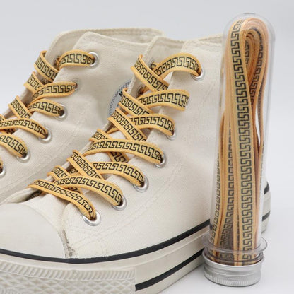 8MM Perfect Shoelaces Easy Wearing Black White Golden Shoe Cords Women Sneakers Boots Fashion Laces