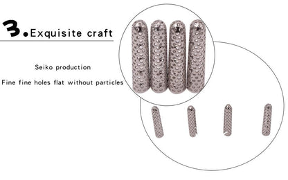4.5*22mm Silver Cave Metal Tips  Hole Hollow Shoelaces Aglets Cheaper New Arrivals Laces End Press