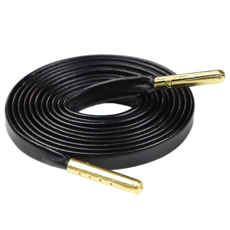 7MM Strong Surface PU Leather Top Quality Shoelaces Whole Production For Custom Bulk Order Drop