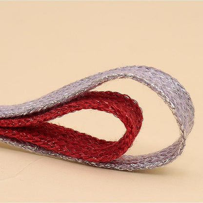 Flat Type Top Metallic Polyester Shoelaces Men Women's Shoe Sneaker 2021 Golden Black Sliver Top