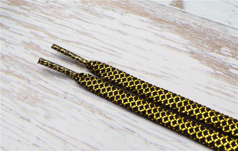 8MM A Pair Shoe Accessories Cheaper Metallic Yarn Shining Shoelaces Rough Texture For Business Men