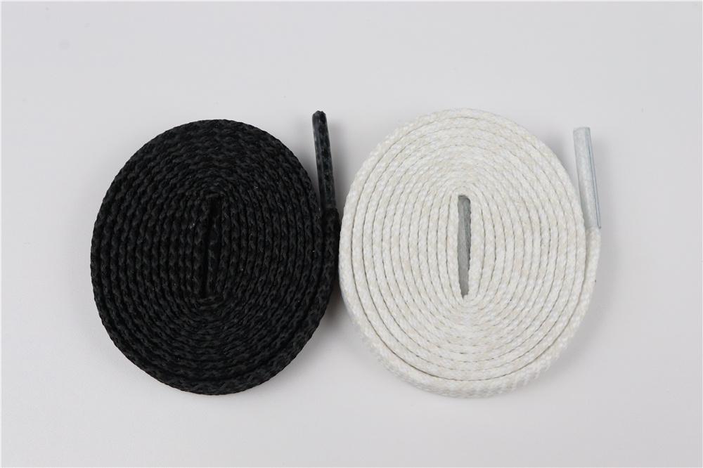 7MM Shoe Accessories Flat Type Black White Reflective Laces Top Shoelaces Glow In The Dark Easy