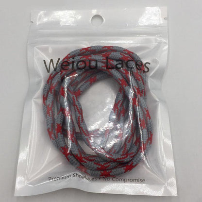 Cool 4.5mm Wear Resistant Mountaineering Shoelaces Olivary Wave Round Sneakers Travel Shoes Laces