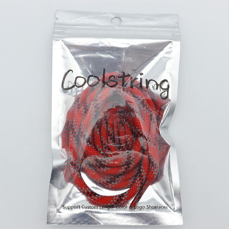 6mm Fat Tri-color Six-twill Round Shoelace Drawstring Waist Sweater Hat Rope Bootlaces Camping