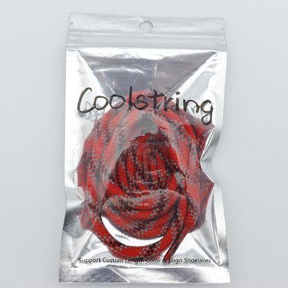 6mm Fat Tri-color Six-twill Round Shoelace Drawstring Waist Sweater Hat Rope Bootlaces Camping