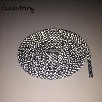 Highlight 3M Round Reflective Shoelace Colored Shoe String Cool Grey Lace Customized Safety Easy Tie
