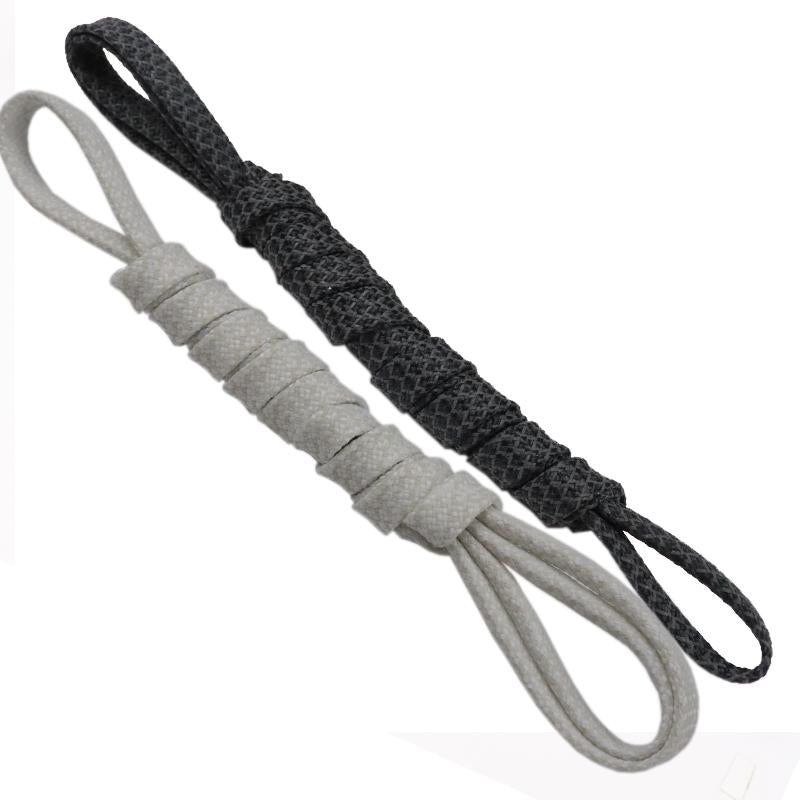 Weiou Unisex Sport Sneaker Canvas Leisure Shoelace 7mm Flat 3M Reflective Shoe Lace Black And White