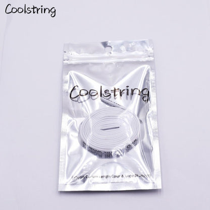 7MM Shoe Accessories Silk Screen Letter Printing Basketball Canvas Boots Falt Laces Lady Charmed