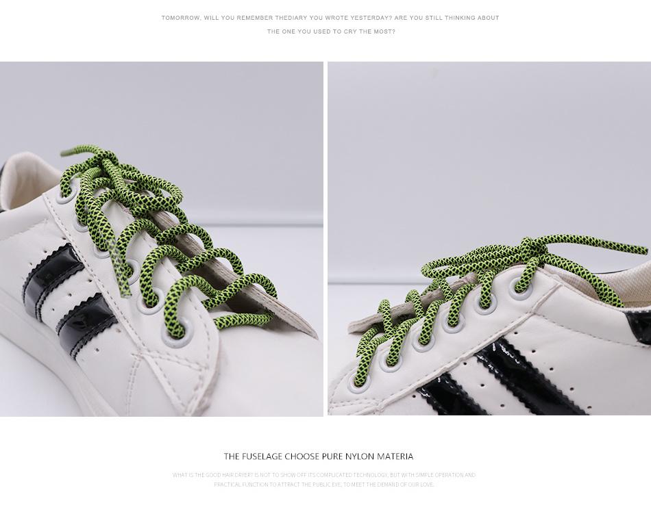 3MM Vogue Shoe Accessories Nice Polyester Shoelaces Green Yellow Youth Ropes For Young Guys Street