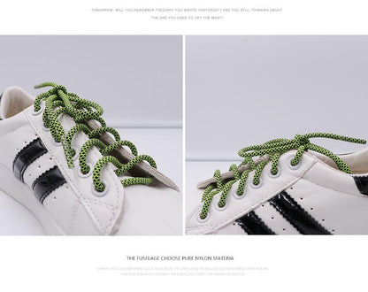 3MM Vogue Shoe Accessories Nice Polyester Shoelaces Green Yellow Youth Ropes For Young Guys Street