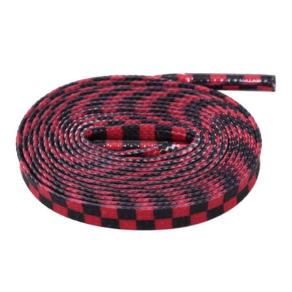 8MM Checkered Pattern Top Quality Heat Transfer Printing Lacet Decoration Of Finny Sneakers Women