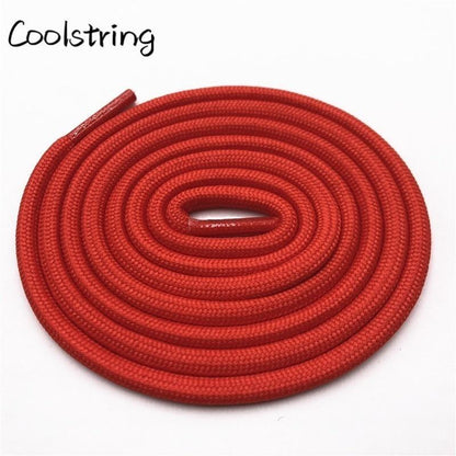 5mm Round Polyester Customized Shoelaces Green Navy Fashion Shoe Laces Extral Long Unisex Women Men