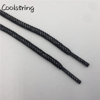 Round Spiral Pattern Shoelaces Glitter Sparkle Shoestrings Unique Flashing Dress Shoe Laces Metallic