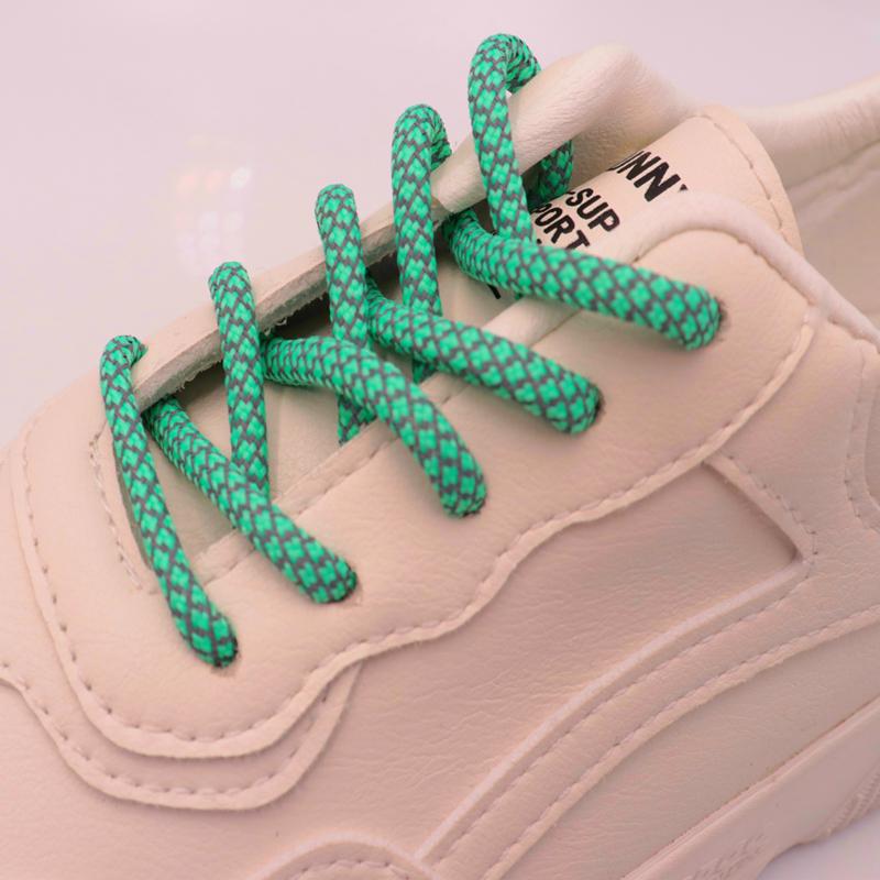 4.5MM Emerald Green Reflective Laces Advanced Eco-Friendly Luminous Ropes Funny Use For Jungle